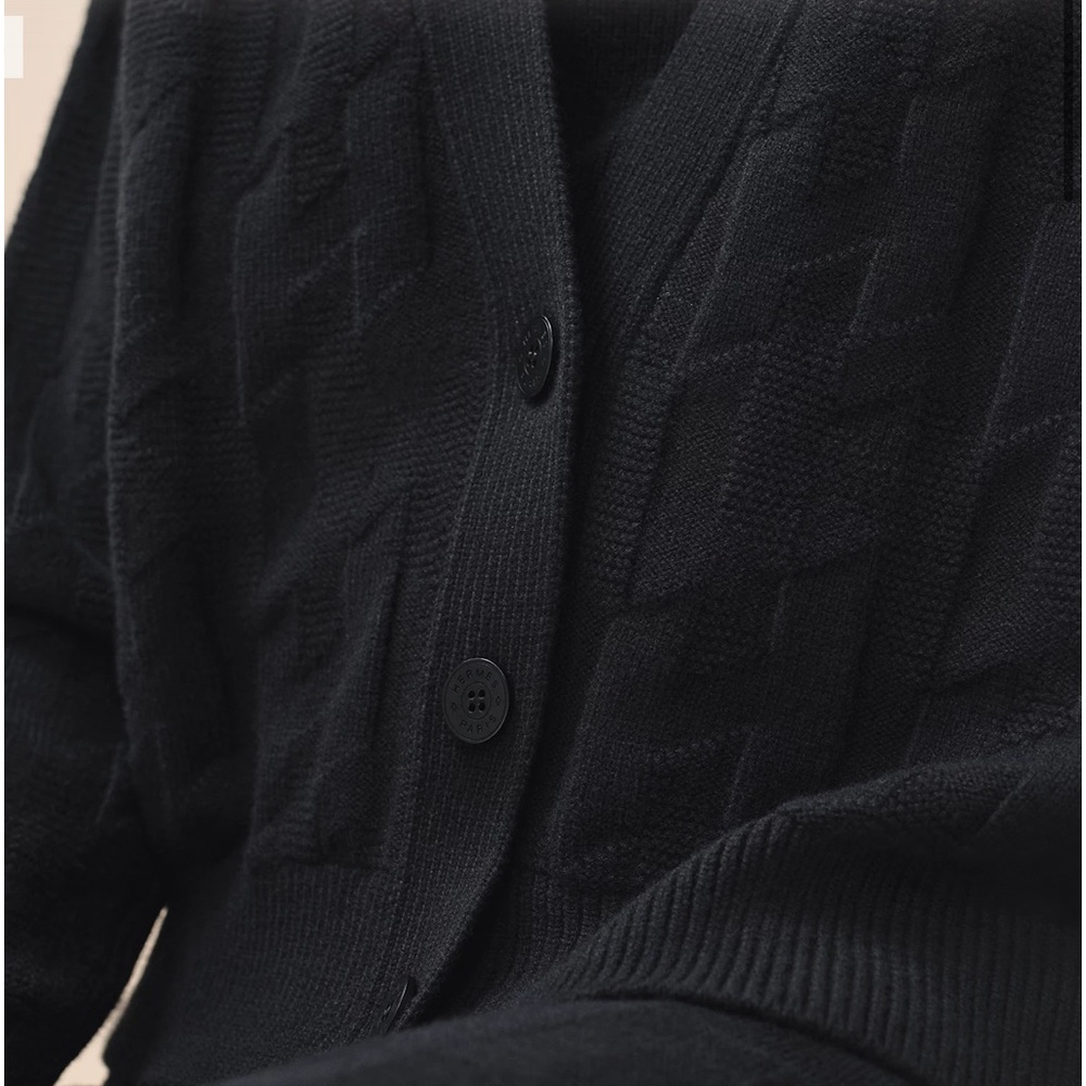 Hermes black cardigan in excellent condition
